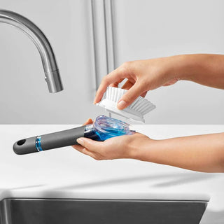 OXO | Good Grips | Soap Dispenser Brush | Nylon | Black Handle & Blue Accent | 1 PC