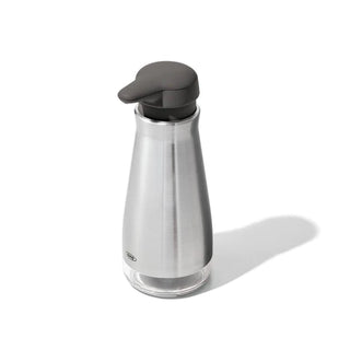 OXO | Good Grips | Soap Dispenser | 340 ml | Stainless Steel | Silver & Blue | 1 pc