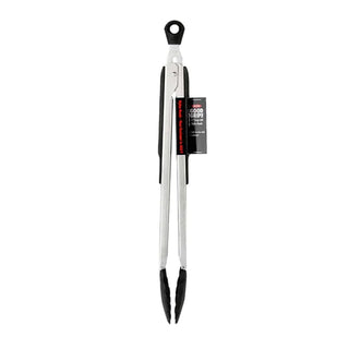 OXO | Good Grips | Locking Tongs | 12" | Nylon Heads & Stainless Steel | Black & Silver | 1 pc