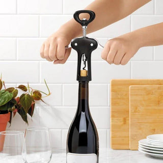 OXO | Good Grips | Winged Corkscrew with Bottle Opener | Stainless Steel | Black | 1 pc