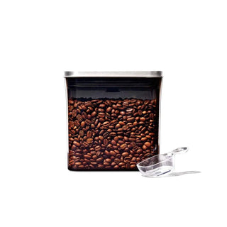 OXO | POP Container | Coffee Storage with Scoop | 1.6 Litres | Black | Stainless Steel & BPA-Free Plastic | 1 pc