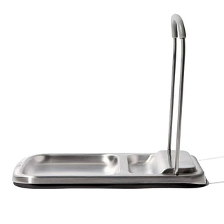 OXO | Good Grips | Spoon Rest with Lid Holder | Stainless Steel | Silver | 1 pc