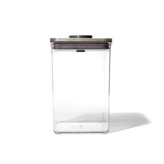 OXO | Pop Container | Big Square -  Medium | 4.2 Litres | Stainless Steel | Clear | 1 pc