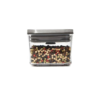 OXO | Good Grips Pop Container | Small Square - Mini | 400 ml | Stainless Steel | 1 PC