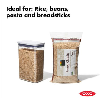 OXO | Good Grips Pop Containers | Slim Rectangle - Medium | 2.6 Litres | BPA-Free Plastic | Clear