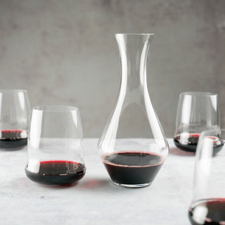 Riedel | Stemless Wings - Cabernet/Merlot & Decanter | Clear | Crystal | Set of 5
