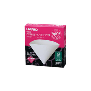 Hario | V60 - 02 Paper Filter | Size 02 | 480 ml | White | 40 Sheets