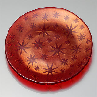 Nachtmann | Star | Plate | 32 cm | Crystal | Red | 1 pc