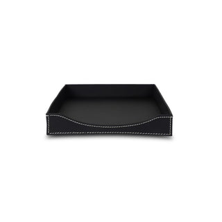 Three Sixty Degree | A4 Letter Tray | Faux Leather | Black | 1 pc