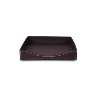 Three Sixty Degree | A4 Letter Tray | Faux Leather | Bordeaux | 1 pc