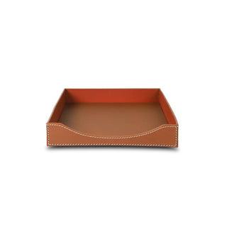 Three Sixty Degree | A4 Letter Tray | Faux Leather | Cognac | 1 pc