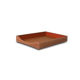 Three Sixty Degree | A4 Letter Tray | Faux Leather | Cognac | 1 pc