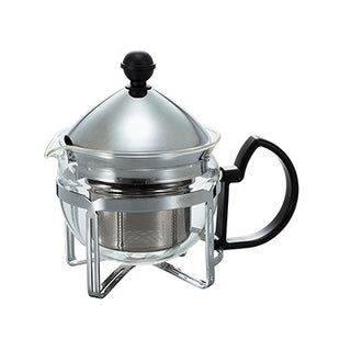 Hario | Chaor Pull-Up Tea Maker | Heat-Proof Glass & Stainless Steel  | 300 ml | Silver