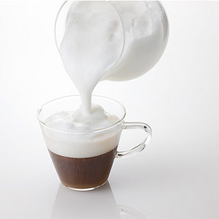 Hario | Creamer "Qto" Milk Foamer/Frother With Glass | 100 ml | GlassQ