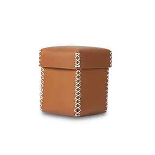 Three Sixty Degree | Multi Storage Box | Recycled Leather | Cognac | 1 pc