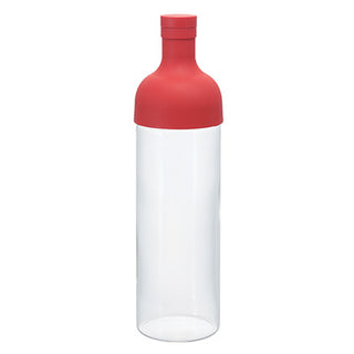 Hario | Filter-In-Bottle Cold Tea Brewer | Glass & Silicone | 750 ml | Red