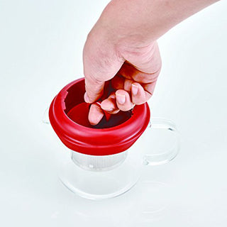 Hario | Pull-up Tea Maker | Glass | 350 ml | Red