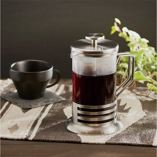 Hario | Bright Tea & Coffee Press | 600 ml | Heat-Proof Glass & Stainless Steel | Silver