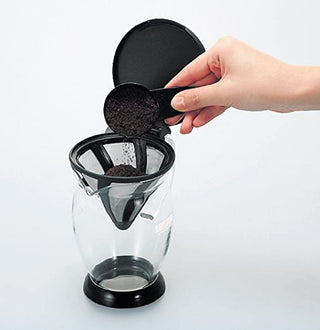 Hario | Dripper for CafeOr One Cup/ Dripper Pot | Plastic & Stainless Steel | Black | 1 Piece