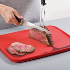 Chopping Board with Non Slip Feet - Red 