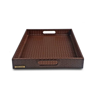 Three Sixty Degree | Entwine - Large Tray | Vegan Leather | Brown | 1 Piece