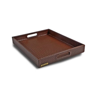Three Sixty Degree | Entwine - Large Tray | Vegan Leather | Brown | 1 Piece