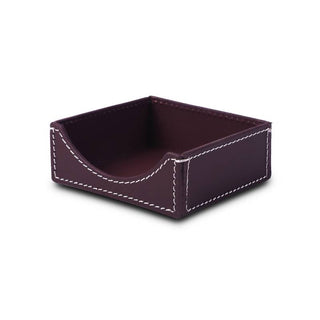 Three Sixty Degree | Square Memo Holder | Recycled Leather | Bordeaux | 1 pc