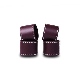 Three Sixty Degree | Bella - Napkin Rings | Recycled Leather | Bordeaux | Set of 4