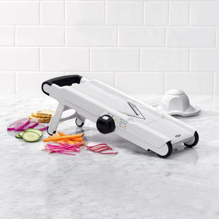 OXO V-Blade Slicer with julienne setting for carrots and zucchini