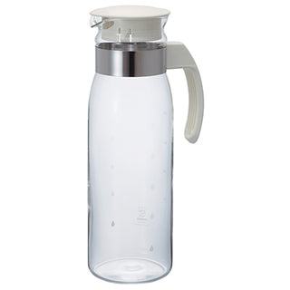 Hario | Refrigerator Pot Slim | Heat-Proof Glass & Plastic | 1400 ml | Off-White