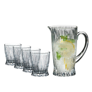 Riedel | Fire - Cold Drinks - Pitcher & Tumblers | 750 ml & 295 ml | Crystal | Clear | Set of 5