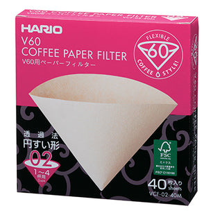Hario | V60 - 02 Paper Filter | Size 02 | 480 ml | Brown | 40 Sheets