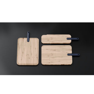 Trebonn | Artù - Integrated Knife - Bread | Bamboo Wood | Black | 1 pc