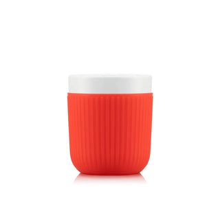 Bodum | Douro SW Mug with Silicone Sleeve | Translucent | Basic red