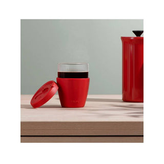 Bodum | JoyCup Travel Mug | Borosilicate Glass | 0.4 L | Red