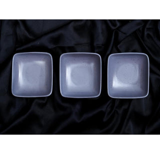 Fujitake | Vital Square Bowl | 10 cm | Charcoal Gray Dotts | Set of 6