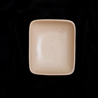 Fujitake | Vital Square Bowl | 10 cm | Dark Sand Dotts | Set of 6