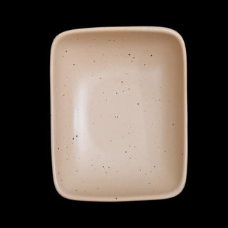 Fujitake | Vital Square Bowl | 10 cm | Dark Sand Dotts | Set of 6
