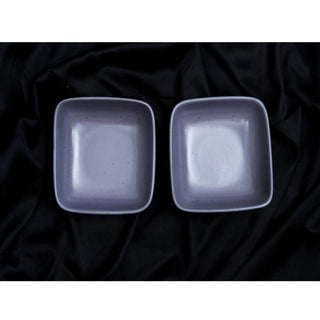 Fujitake | Vital Square Bowl | 12 cm | Charcoal Gray Dotts | Set of 6