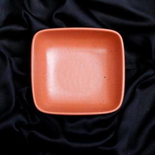 Fujitake | Vital Square Bowl | 12 cm | Red Clay Dotts | Set of 6
