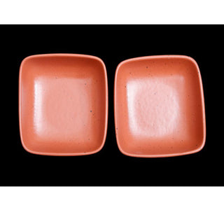 Fujitake | Vital Square Bowl | 12 cm | Red Clay Dotts | Set of 6