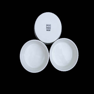 Fujitake | Butter Ramequin - Prime | Grooves - 9 cm | Porcelain | Set of 12