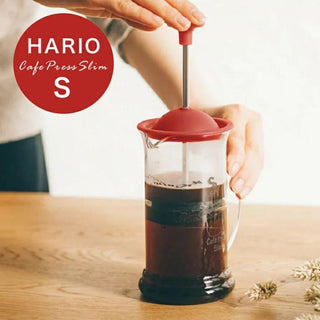 Hario | Cafe Press Slim | Glass | Red | 240 ml