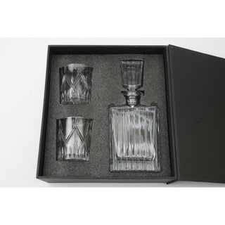 Crystal Whisky Decanter Set Royal In Giftbox ( 1 Decanter + 2 Glasses )