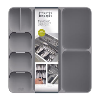 Joseph Joseph | Drawer Store Cutlery Organiser | Plastic | Grey | 1 PC