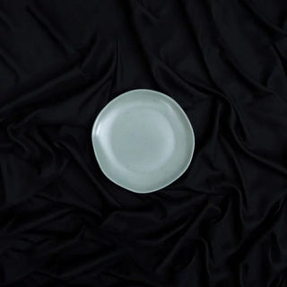 Fujitake | Flate Plate | 16 cm | Mist Green Dotts | Set of 12