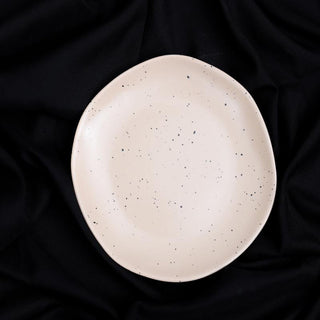 Fujitake | Flate Plate | 16 cm | Dark Sand Dotts | Set of 12