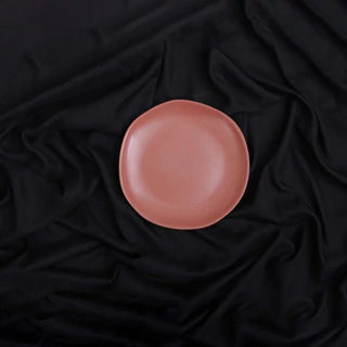 Fujitake | Flate Plate | 16 cm | Red Clay Dotts | Set of 12