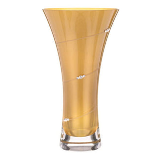 Diamante  | Gold Hollow Sided Vase | 25cm