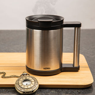 Thermos | Hot & Cold - Mug With Handle | 280 ml | Stainless Steel | Silver | 1 pc